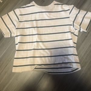 Cropped striped tee